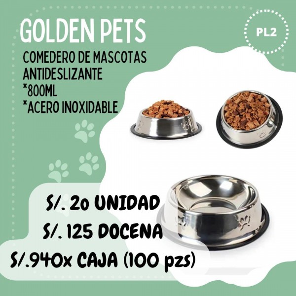 Comedero de Mascotas Antideslizante 800ML