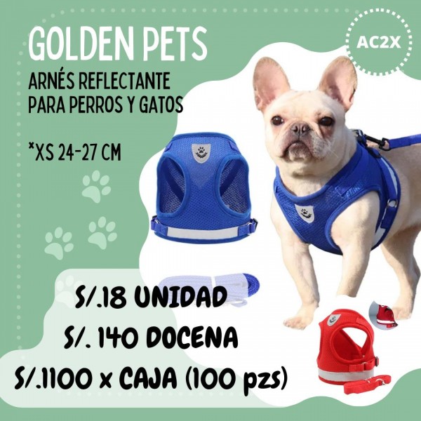 Arnés Reflectante para Perros y Gatos *XL 24-27 CM